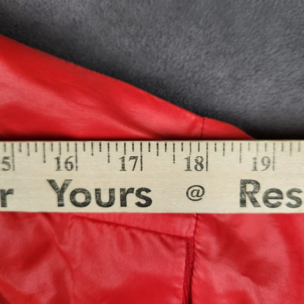 Vintage Izod Lacoste Windbreaker Jacket Mens Medium Red Full Zip Harrington Logo